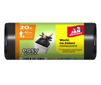 Worki na śmieci JAN NIEZBĘDNY HD Easy-Pack, 20l, 40szt., czarne