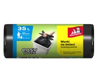 Worki na śmieci JAN NIEZBĘDNY HD Easy-Pack, 35l, 30szt., czarne