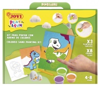 Sand painting set JOVI Play&Fun, dinosaurs
