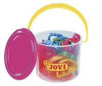 Bucket with plasticine moulds JOVI, 24 pcs., mix of colours