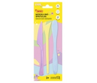 Modelling spatulas JOVI, set of 3 pcs., pastel mix of colours