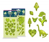 Reflective stickers TRENDHAUS CLASS-6, green