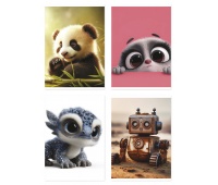 Zeszyt szkolny GIMBOO, A5, w 3 linie, 16 kart., 70gsm, mix wzor&oacute;w