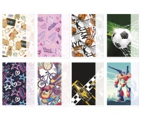 School notebook GIMBOO, A5, checkered, 32 sheets, 70gsm, mix designs