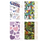 School notebook GIMBOO, A5, line, 32 sheets, 70gsm, mix designs