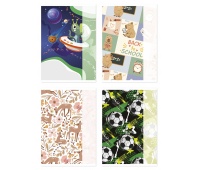 School notebook GIMBOO, A5, 3 lines, 32 sheets, 70gsm, mix designs