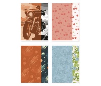 School notebook GIMBOO, A5, line, 60 sheets, 70gsm, mix designs