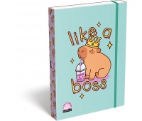 Teczka z gumką ICO Lizzy Lollipop Capybara, przestrzenna, A4, mix kolor&oacute;w