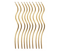 Spiral candles PARTY GO, 14cm, 10 pcs., gold