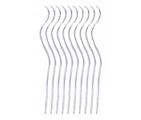 Spiral candles PARTY GO, 14cm, 10 pcs., silver