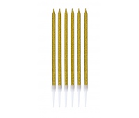 Birthday candles PARTY GO, 16,5cm, 6 pcs., mix of colours