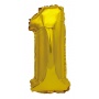 Foil balloon PARTY GO, number 1, 80cm, gold