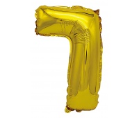 Foil balloon PARTY GO, number 7, 80cm, gold