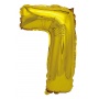 Foil balloon PARTY GO, number 7, 80cm, gold