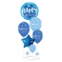 Balloon set PARTY GO Happy Birthday, 90cm, 6 pcs., blue
