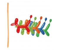 Balloon set PARTY GO, long, 29cm, 15 pcs., mix of colours