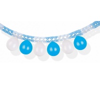 Balloon garland PARTY GO, 3m, blue-white