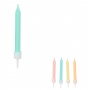 Birthday candles PARTY GO, 7cm, 10 pcs., mix of colours