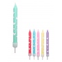 Birthday candles PARTY GO, 9cm, 6 pcs., mix of colours