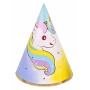 Birthday hat PARTY GO Unicorn, 20cm, 6 pcs., mix of colours