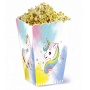 Popcorn box PARTY GO Unicorn, 11.5x14.5cm, 6 pcs., pink
