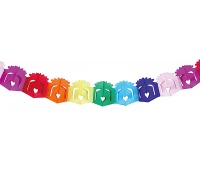 Paper garland PARTY GO Gift, 3m, mix of colours