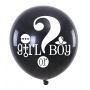 Confetti balloon PARTY GO Girl Or Boy, 90cm, black