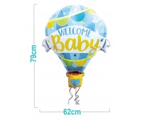 Balloon PARTY GO Welcome Baby, 79cm, 1 pc., blue