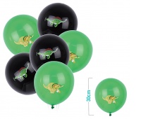 Balloon set PARTY GO Dinosaurs, 30cm, 6 pcs., green