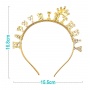 Headband PARTY GO Happy Birthday, 16.8cm, 1 pc., gold