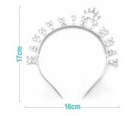 Opaska PARTY GO Happy Birthday, 16,8cm, 1 szt., srebrna