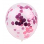 Zestaw balon&oacute;w z konfetti PARTY GO, 30cm, 6 szt., r&oacute;żowe, Okolicznościowe, Gadżety