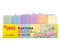 Modelling clay set JOVI, 6x50g, mix pastel colours