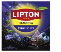 Herbata LIPTON czarna, jeżyna i borówka, 20 piramidek