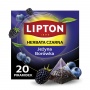 Tea LIPTON black, blackberry and blueberry, 20 pyramids