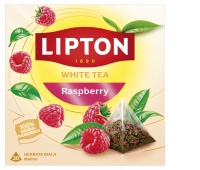 Herbata LIPTON biała, malina, 20 torebek