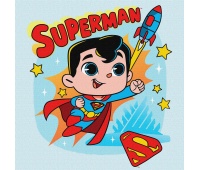 Malowanie po numerach IDEYKA, 25x25 cm, Superman: Lot do gwiazd, 1 szt.