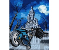 Malowanie po numerach IDEYKA, 40x50 cm, metallic, Batman: Batcycle, 1 szt.