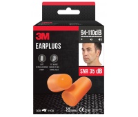 Earplugs 3M (1100), conical, 30 pairs, orange