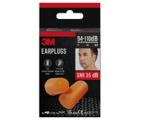 Earplugs 3M (1100C4), conical, 4 pairs + case, orange