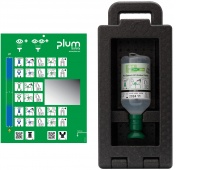 Eyewash kit PLUM iBox 1, with 0.9% solution, 500 ml, black
