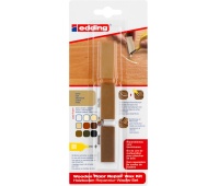 Wooden floor repair wax kit E-8902 EDDING, 3 pcs, blister, oak
