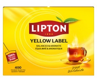 Tea LIPTON black, Yellow Label, 400 tea bags