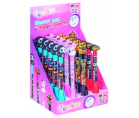 Secret pen GIMBOO, invisible, with light, packed in a display, assorted colors/patterns
