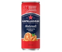Nap&oacute;j Aranciata Rossa SANPELLEGRINO, delikatny gaz, puszka, 0,33l, kaucja