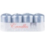 Pillar candle DONAU HOME Advent Gloss, 50x80mm, set of 4, silver