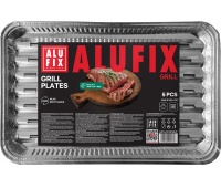 Tacki grillowe ALUFIX Fix-Grill, aluminiowe, prostokątne, 5 szt.
