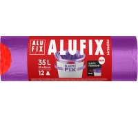 Garbage bags ALUFIX Elastic Fix, LDPE, 53x60cm, 35l, 12 pcs, purple