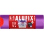 Garbage bags ALUFIX Elastic Fix, LDPE, 53x60cm, 35l, 12 pcs, purple
