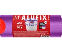 Worki na śmieci ALUFIX Elastic Fix, LDPE, 64x70cm, 60l, 10 szt., fioletowe